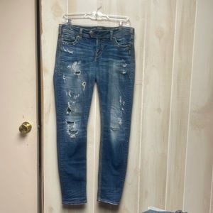 Women’s silver jeans